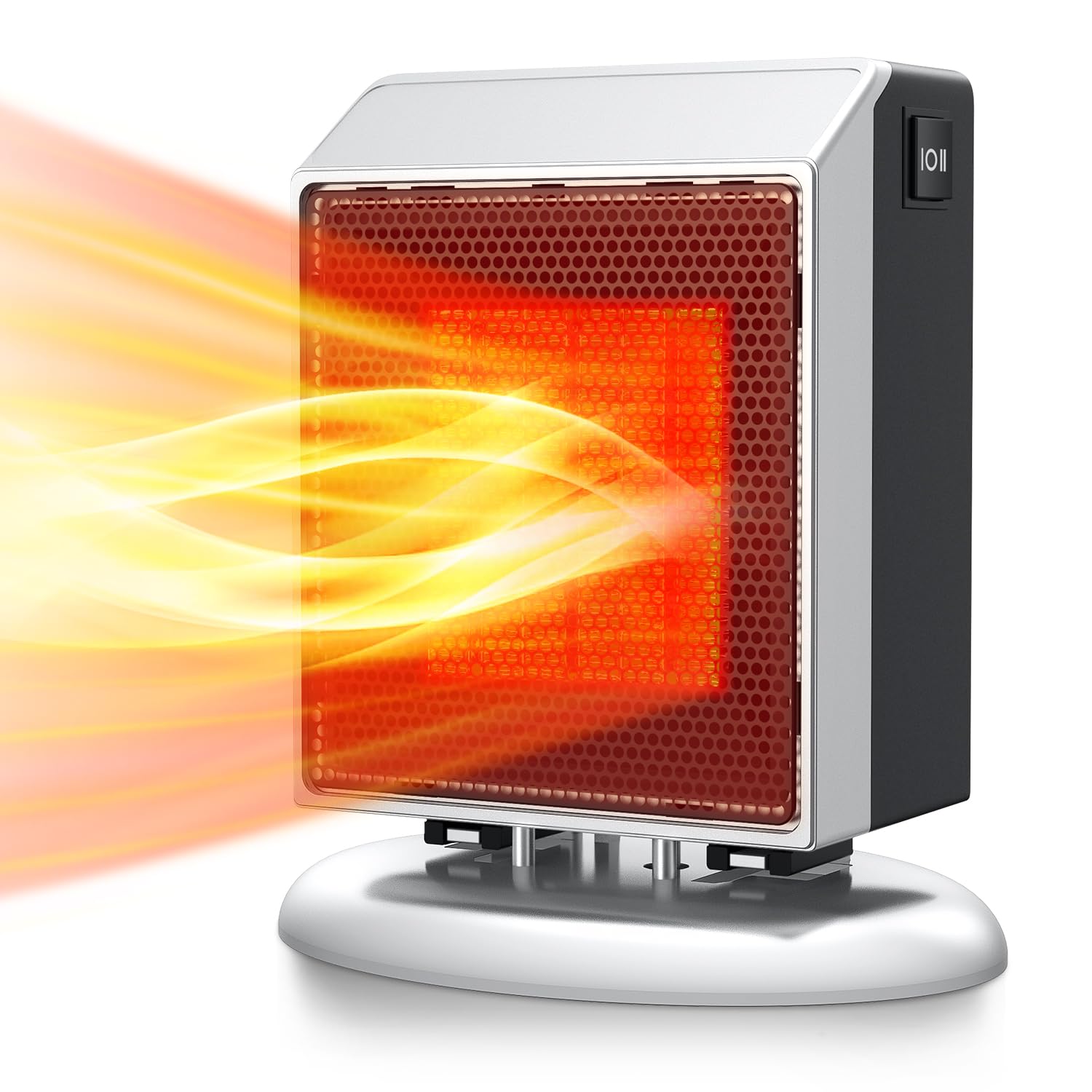 【2024冬新登場・1S速暖】 セラミックヒーター 小型 ファンヒーター 省エネ 900W/400W 電気ストーブ 無臭 静音 電気ヒーター パワーフル 電気ファンヒーター 暖風 コンパクト 省エネ