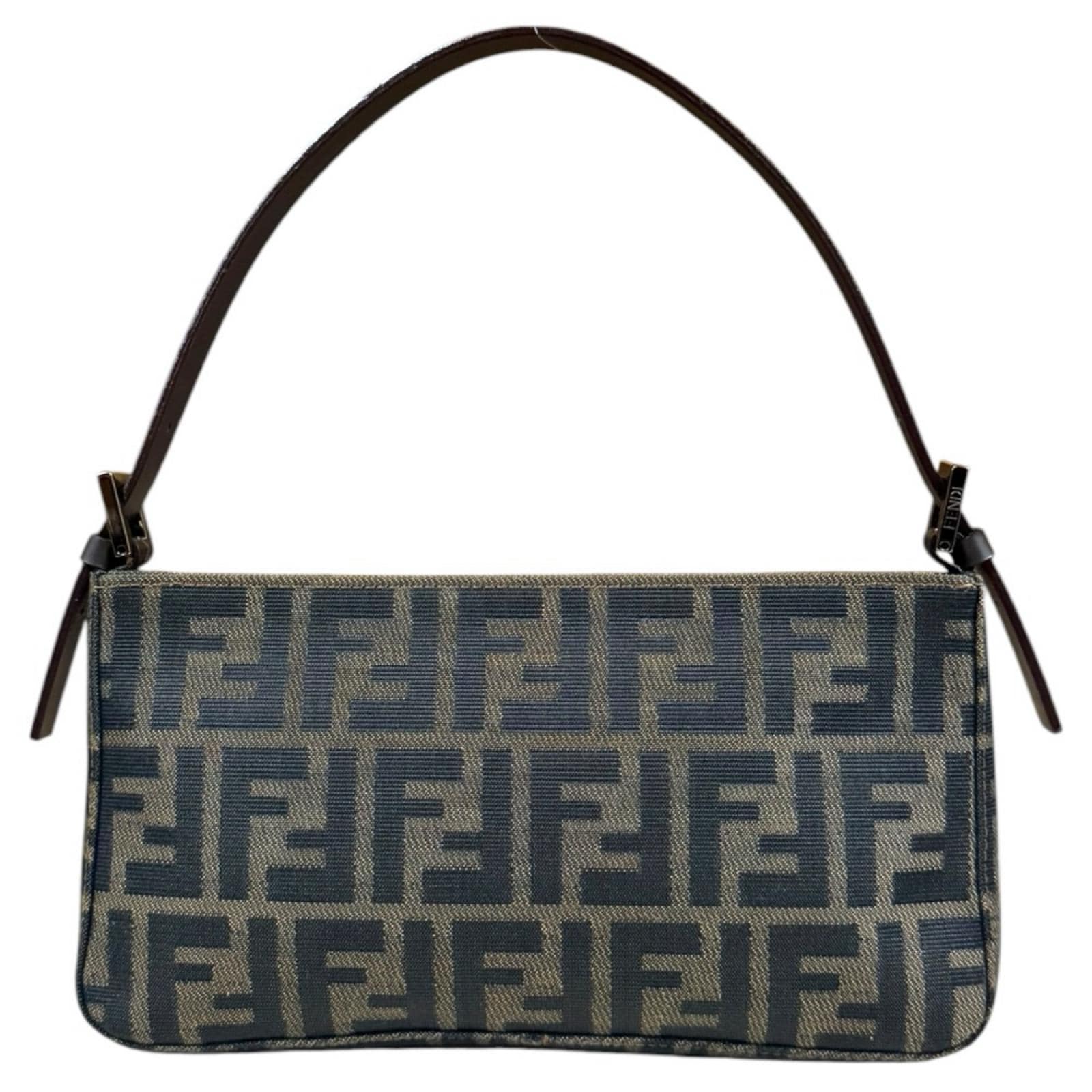 フェンディ ズッカ ハンドバッグ キャンバス 2262-8BR042-019 ブラウン FENDI 中古