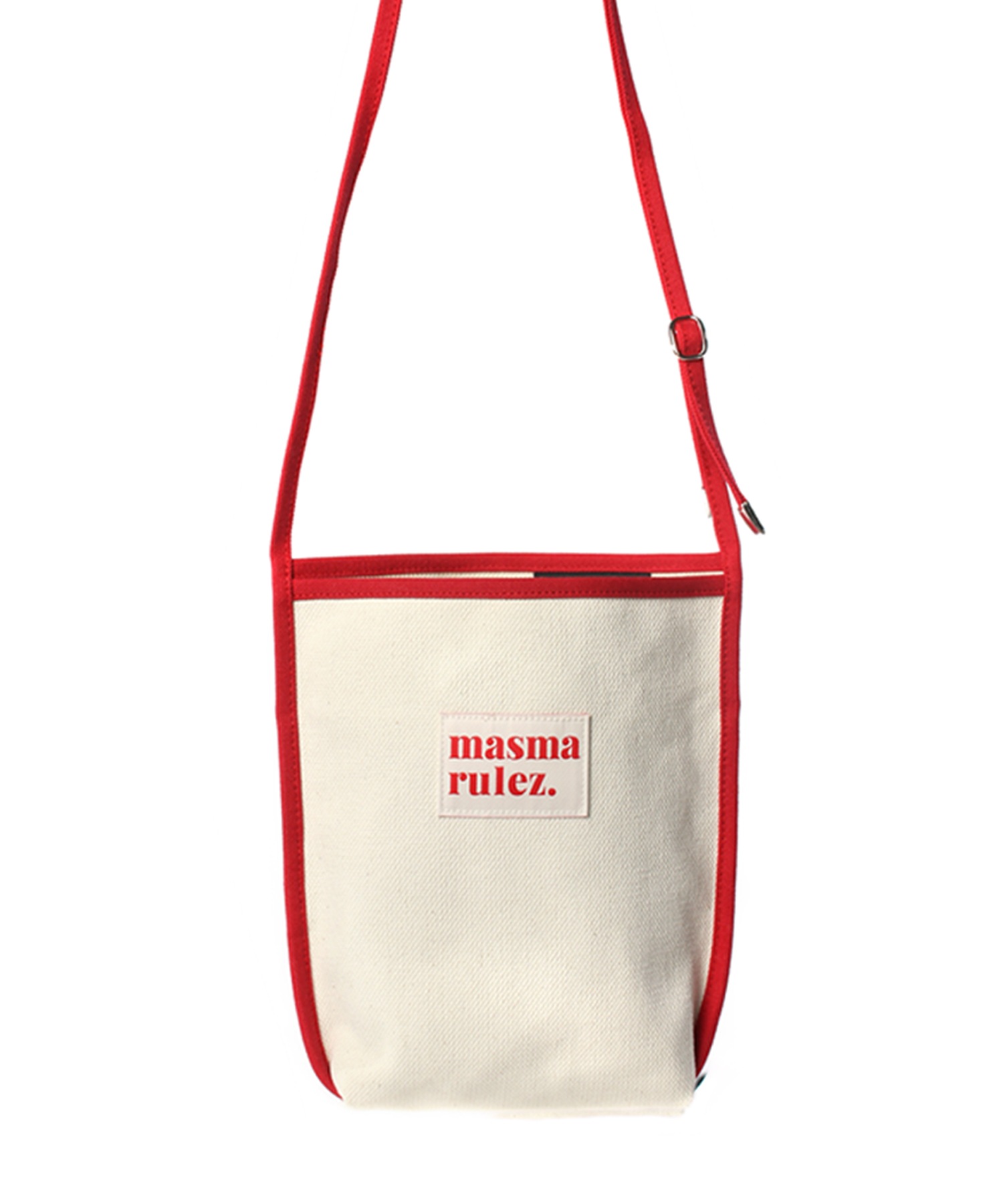 マスマルーレス柔道フラットエコバッグ_レッド