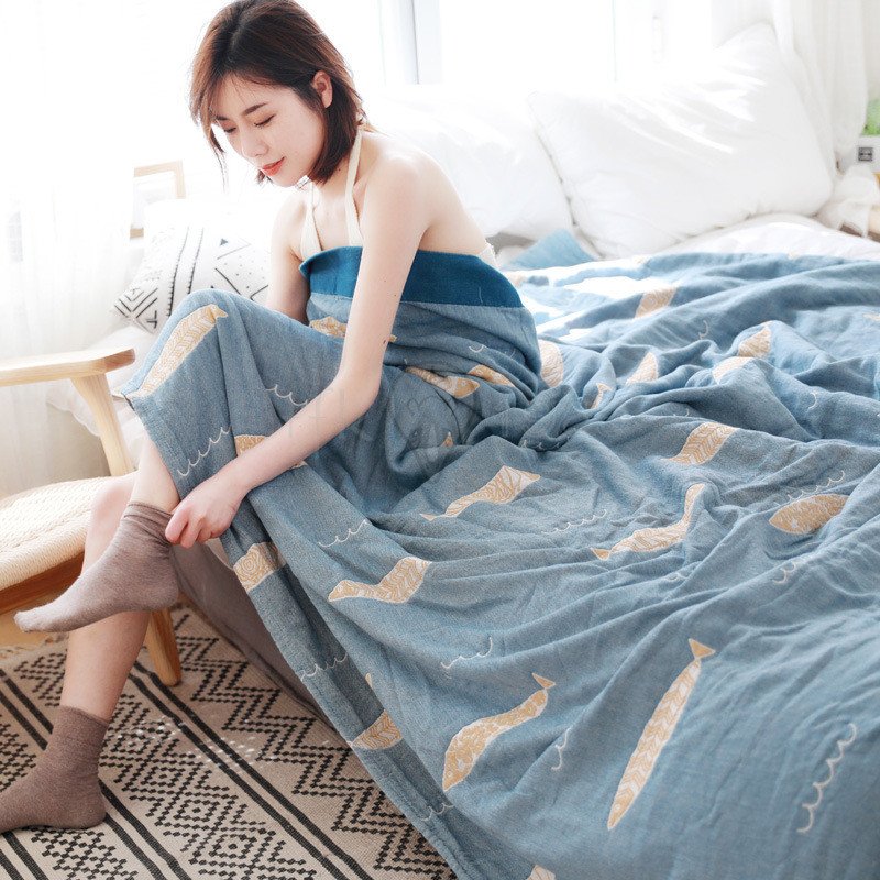 タオルケット　夏布団 掛け布団 丸洗いOK おしゃれ ギフト ブランケット 毛布 シングル 柔らかい 通気性 シンプル 冷房対応 防寒 綿100％