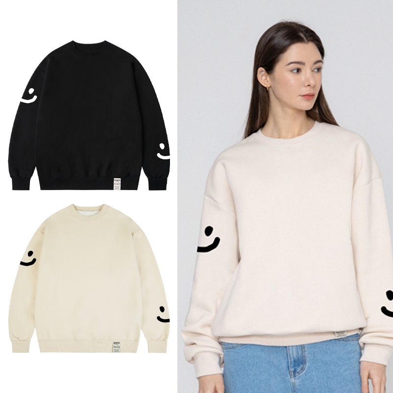 [UNISEX]Multi smile drawing sweatshirt_2color