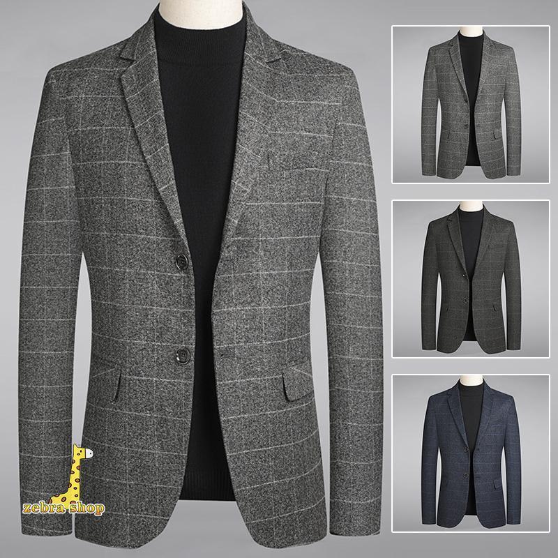 テーラードジャケット メンズ ブレザー 切り替え チェック柄 スーツ 長袖ビジネススーツ 紳士用 通勤 アウター jacket 細身 春秋 カジュアルスーツ