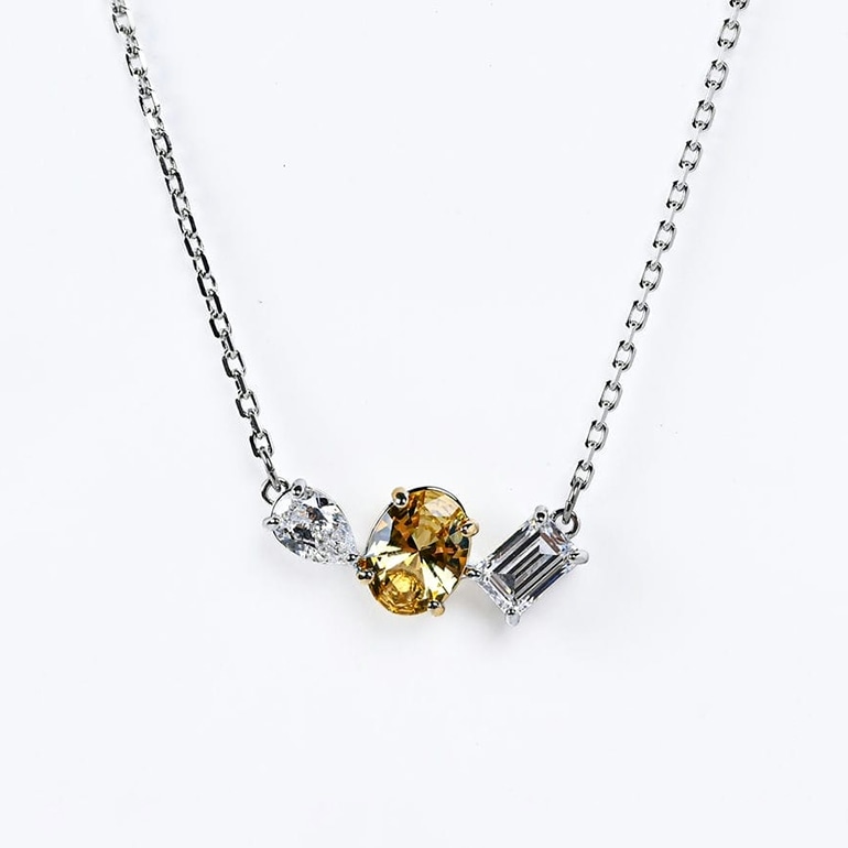 ネックレス ペンダント MESMERA レディース ミックスカット イエロー 5668277 ジュエリー