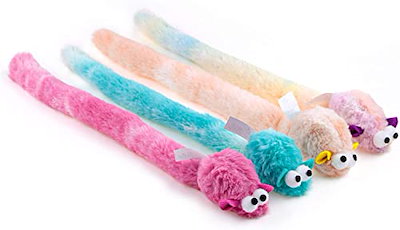 他サイト： Chiwava 4個 38cm 長い柔らかいぬいぐるみ猫ベルラッスルサウンド小さなマウスアクティビティインタラクティブグッズとマウスの商品画像