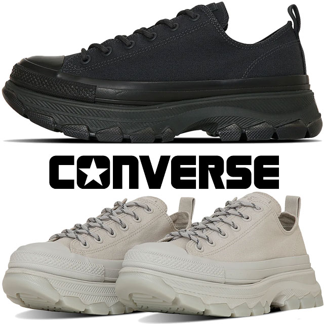 コンバース オールスター （Ｒ） トレックウエーブ CS OX スニーカー レディース 厚底 レディース 黒 靴 グラファイトブラック 31314181 フリントグレイ