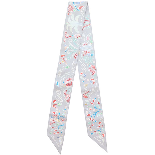 エルメス スカーフ ツイリー シルク グリペール×グレナディン 【ISOLA DI PRIMAVERA/春の島】 【箱】【中古】