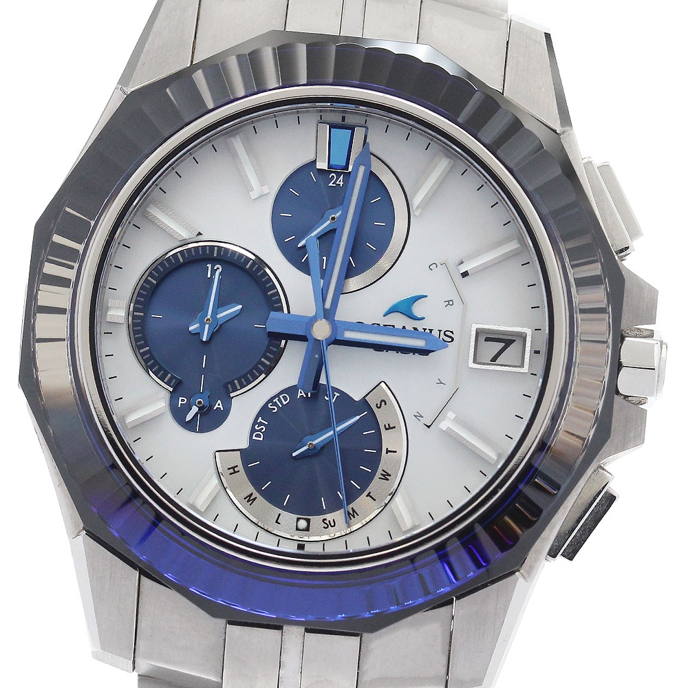 カシオ CASIO 0CW-S6000PB-7AJR オシアナス マンタ 600本限定モデル ソーラー電波 メンズ 良品 箱・保証書付き_942136【中古】