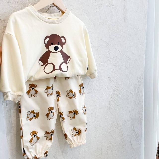 【新品開催 】韓国子供服　韓国ファッション 可愛い　パジャマ　ベアー　小熊