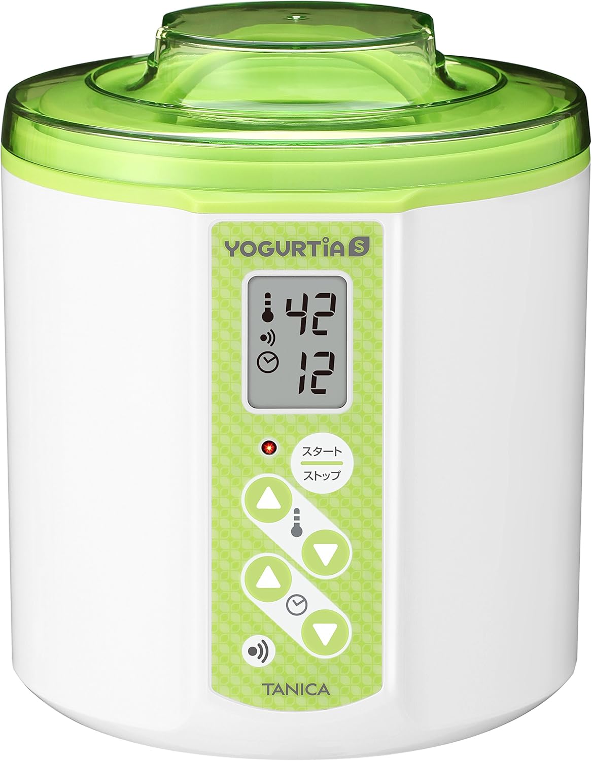 TANICA 温度調節(25～70℃) ・タイマー・ブザー付ヨーグルトメーカー ヨーグルティアS 1200ml YS-01 (グリーン)