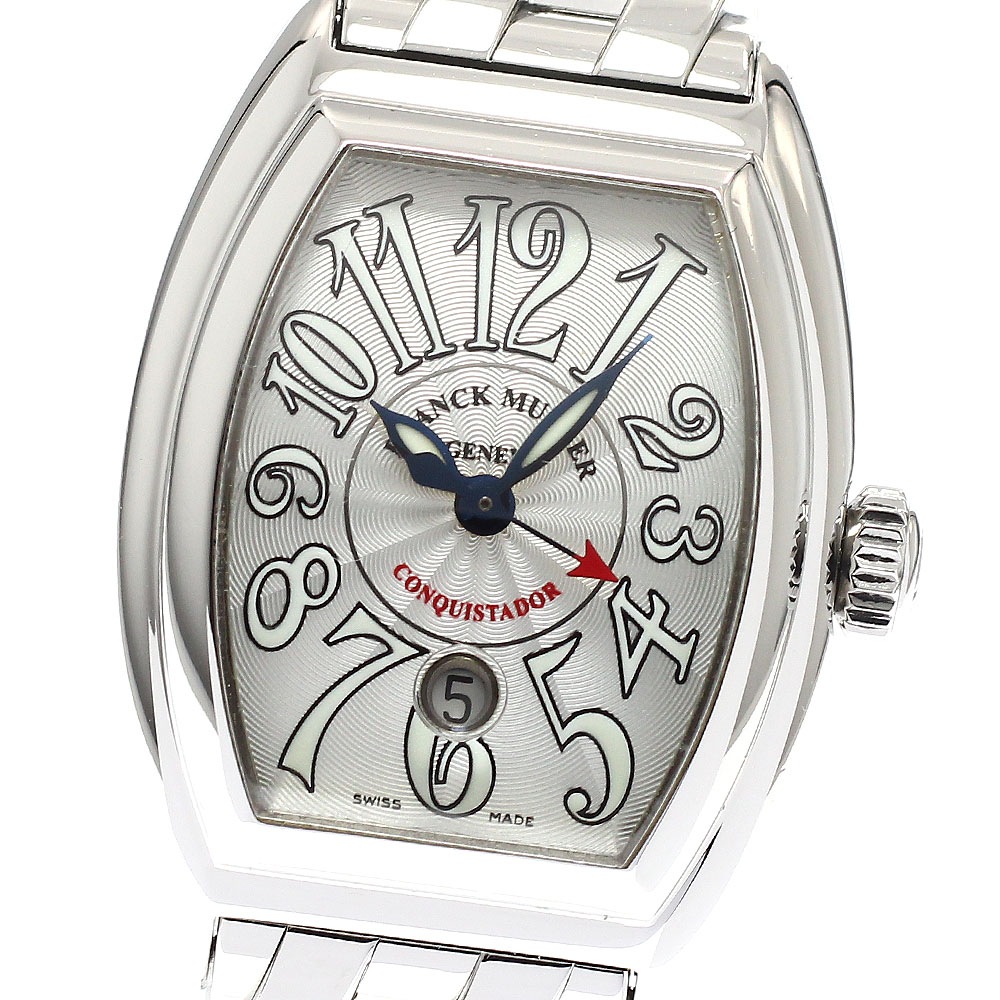 フランクミュラー FRANCK MULLER 8005LSC コンキスタドール デイト 自動巻き レディース 箱・保証書付き_936057【中古】