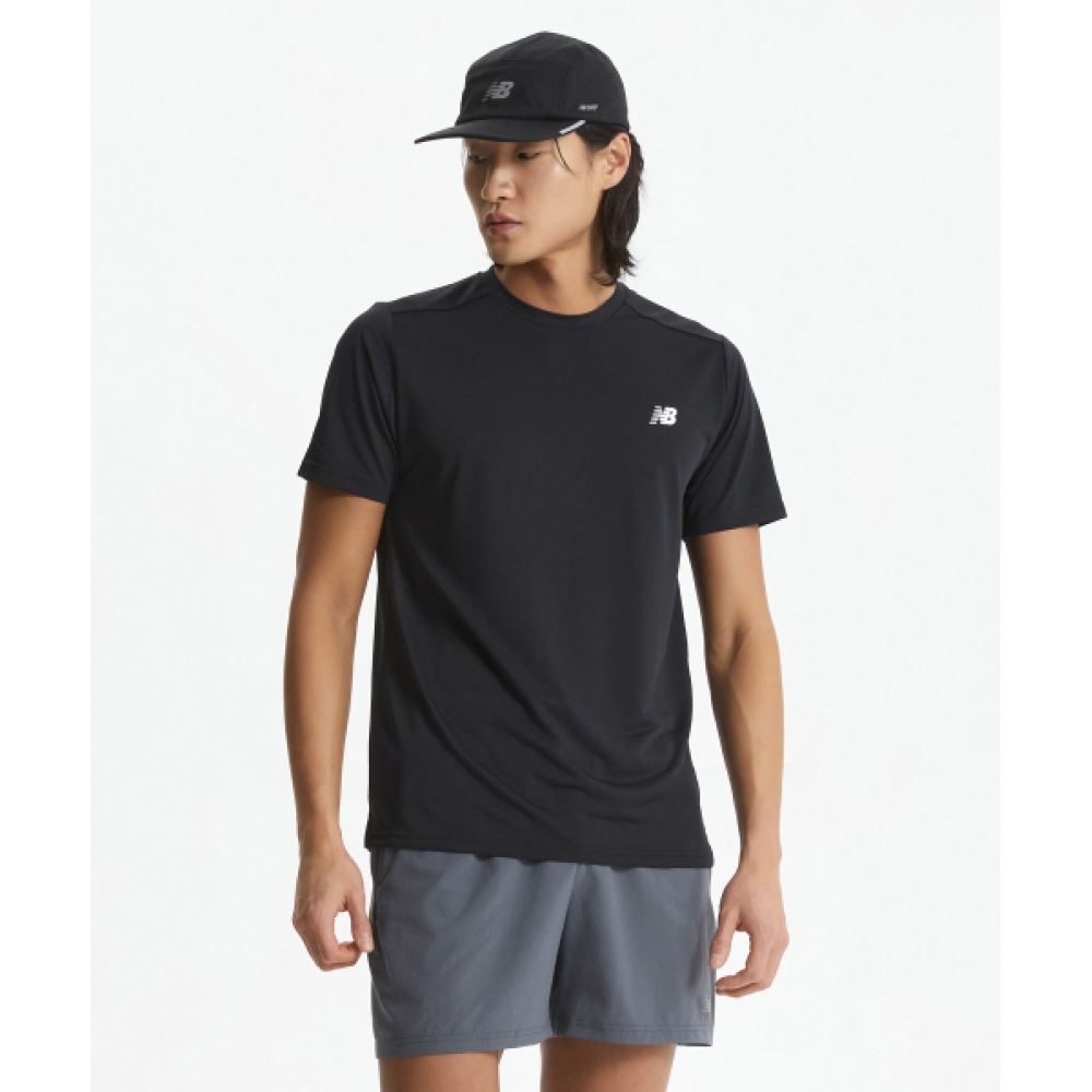NEW BALANCE UNI スポーツエッセンシャル 半袖Tシャツ (BLACK) NBNEF26403
