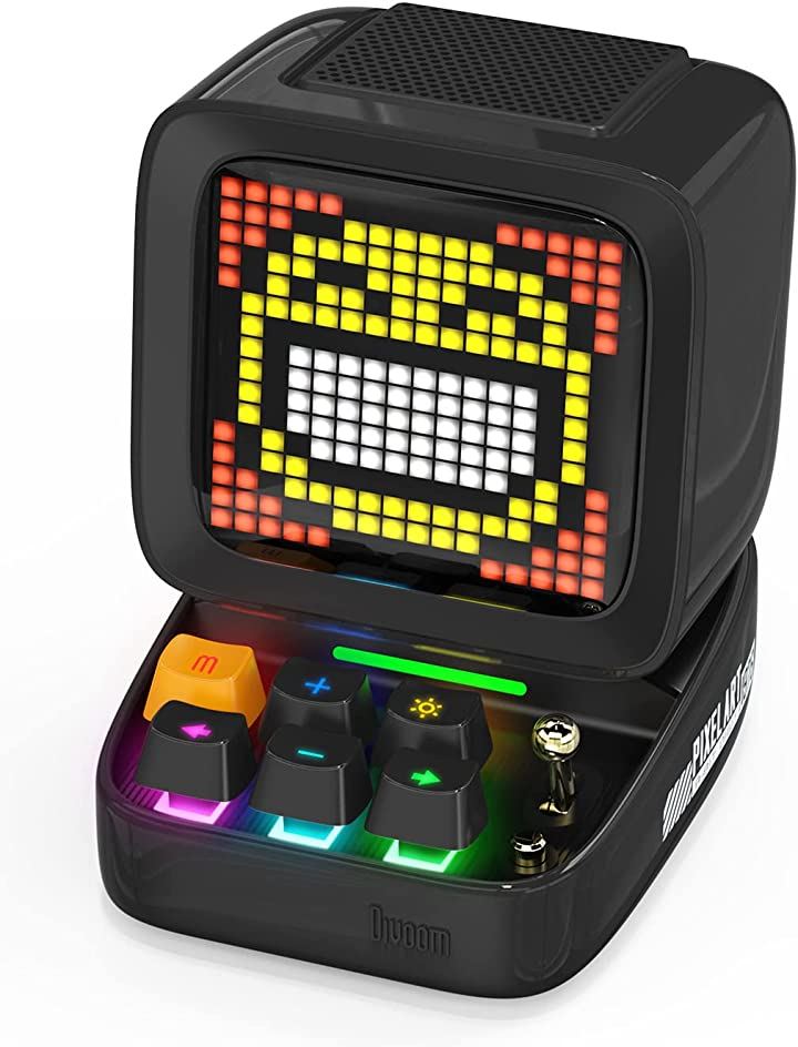 Ditoo-plus ポータブル Bluetoothスピーカー 3.55インチ LEDスクリーン ピクセルディスプレイ(ブラック)