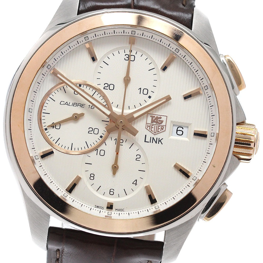 タグホイヤー TAG HEUER CAT2050.FC6322 リンク キャリバー16 クロノグラフ 自動巻き メンズ 良品 保証書付き_944951【中古】