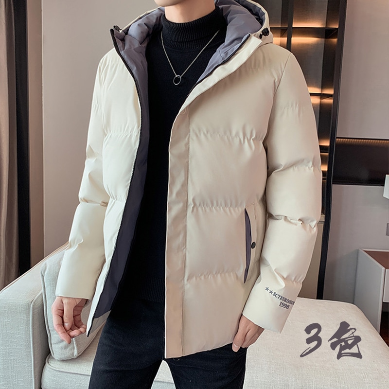 新品入荷 冬服 韓国ファッション メンズファッション メンズ 中綿コートアウター選べる3color