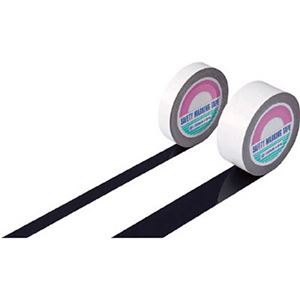 日本緑十字社 GT-252BK ガードテープ 黒 25mm幅x20m エンビ 148037 1巻