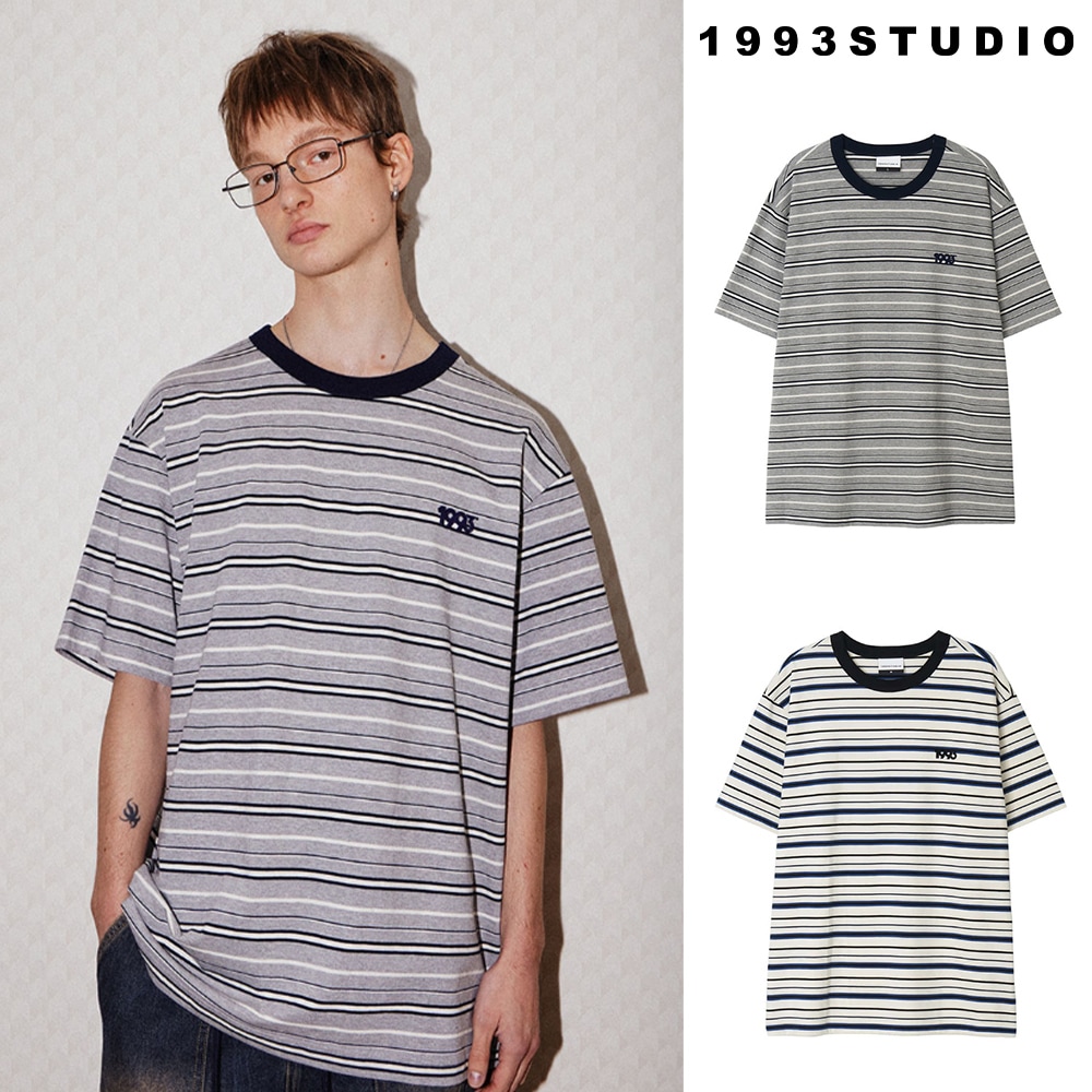 [1993studio] Multi Stripe T-shirt