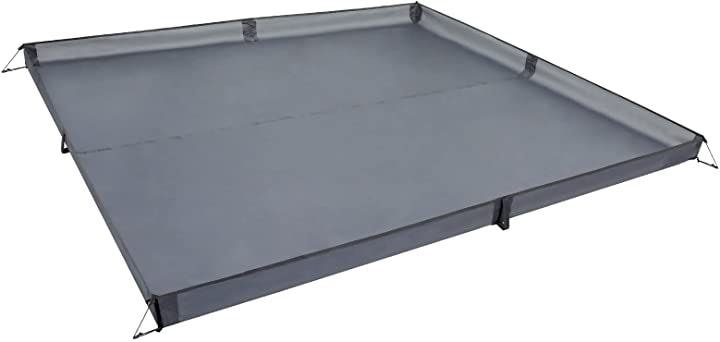 リビングシート 立ち上がり テントシート 耐水圧3000mm 収納袋付き( グレー)