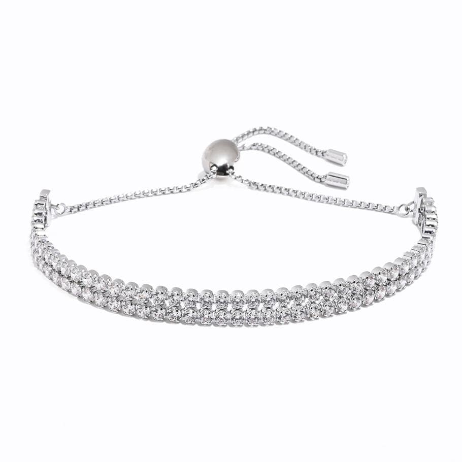 ブレスレット 2連 Matrix Tennis マトリックス クリア シルバー 5678252 ジュエリー アクセサリー
