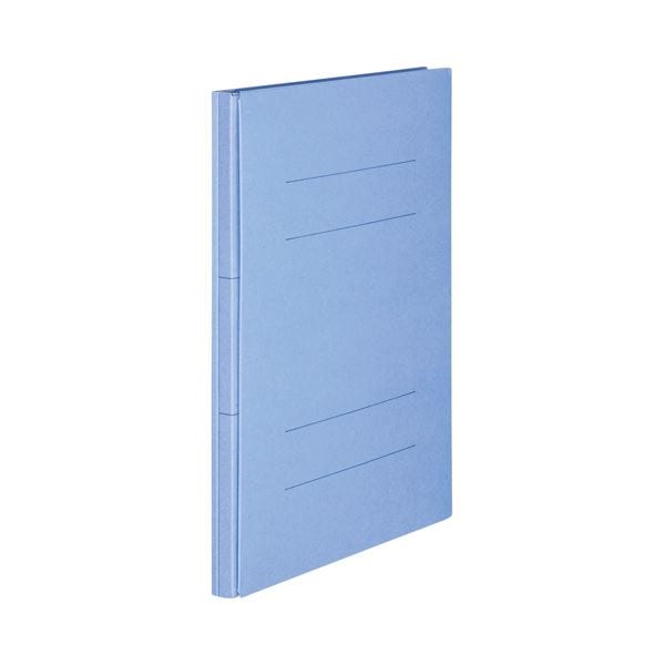 （まとめ） TANOSEE 背幅伸縮フラットファイルA4タテ 1000枚収容 背幅18~118mm ブルー 1セット（10冊） (×5セット)