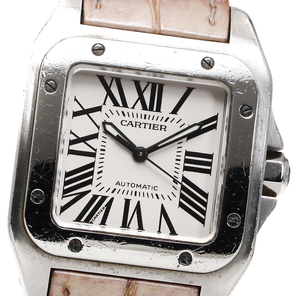 カルティエ CARTIER W20106X8 サントス100 自動巻き ボーイズ _869978【中古】