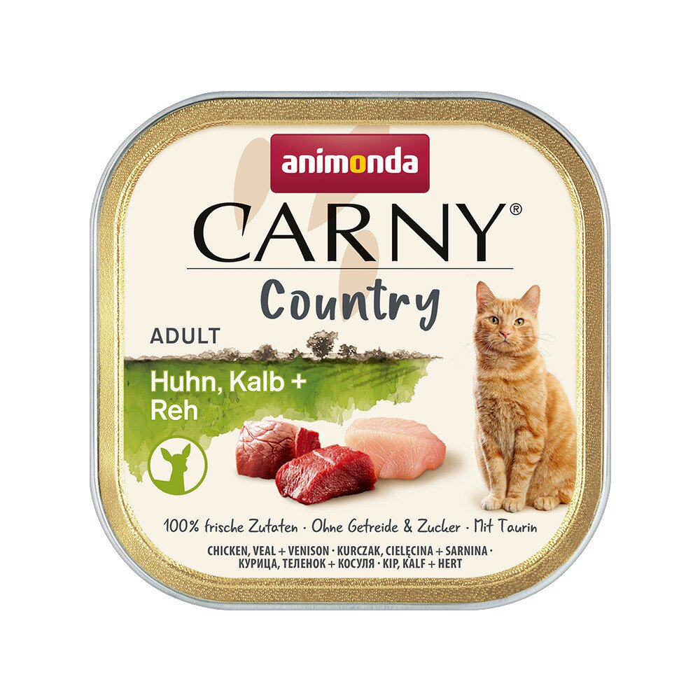 アニモンダ　猫用　カーニー　カントリー　鶏・子牛・鹿　１００ｇX３２　ＣＲＣ35―20―07―20―00