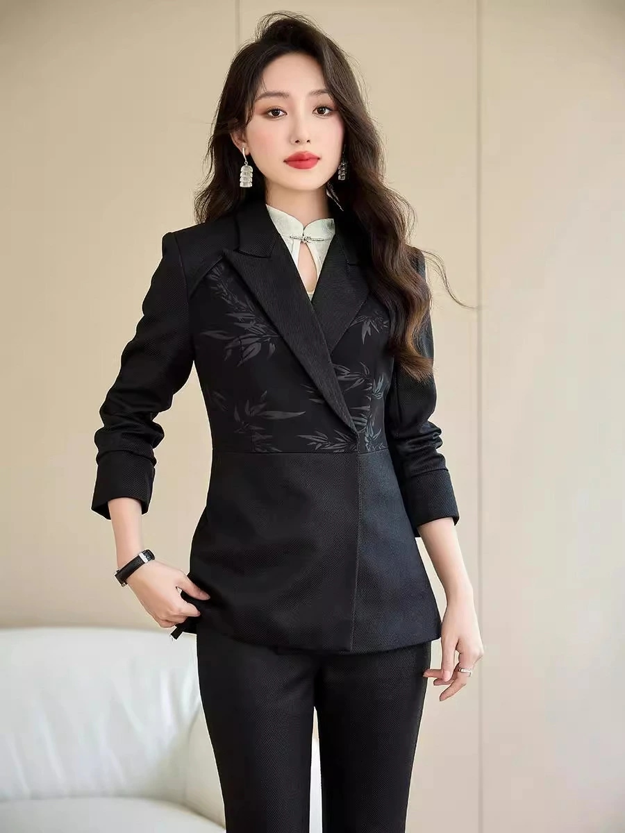 長袖ジャケット+パンツ 2点セット 二次会 春 秋 冬 フォーマルスーツ 結婚式 フォーマル リクルート 就職活動 制服 セットアップ オフィス ビジネス リクルートスーツ OL 通勤 洗える 入学式