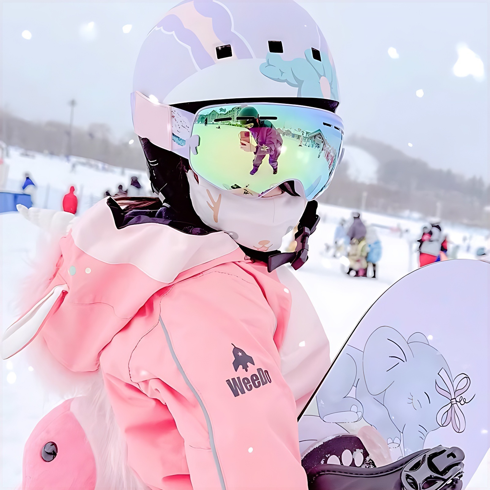 子供用スキー鏡二重防霧雪鏡カード近視スキー眼鏡スキーゴーグル雪 5,725円