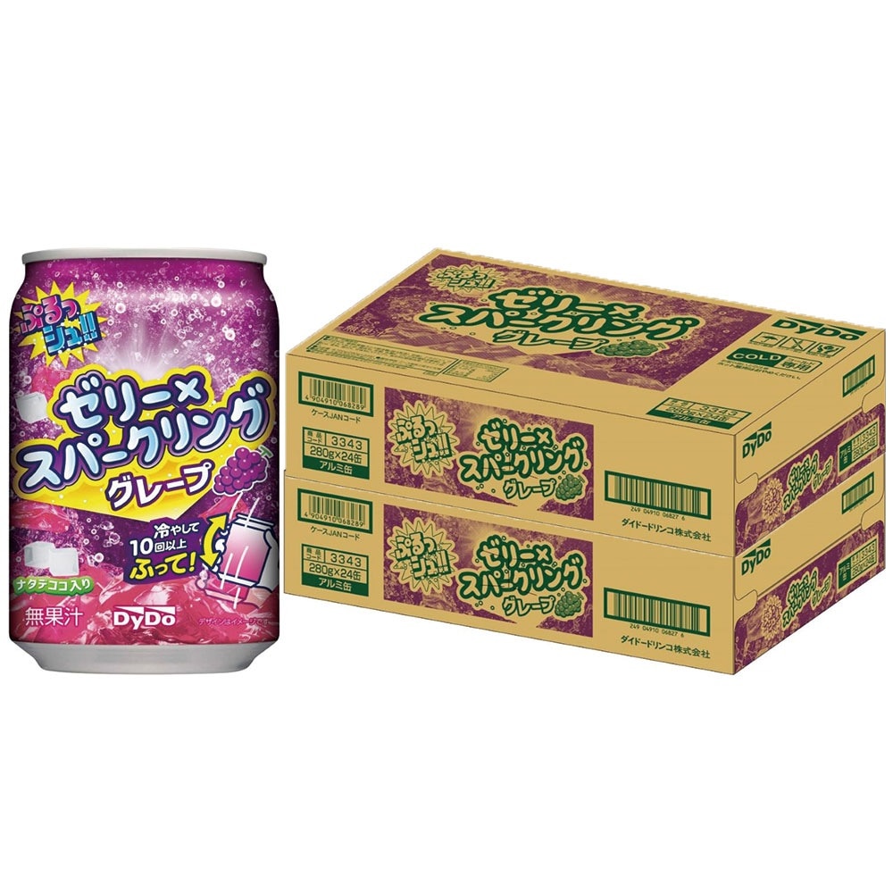 【送料無料】ダイドードリンコ ぷるっシュ!! ゼリースパークリング 味わいグレープ 280ml48本/2ケース