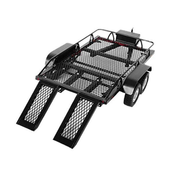 Nrpfell Double Axis Heavy Duty All Metal Trailer for 1/10 Rc Crawler Truck Axial Scx10 90046 90047 C