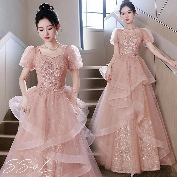 【限定激安】ドレス 大人 ピアノ 発表会 ロングドレス 演奏会 演奏会用ドレス ピアノ発表会 結婚式 高校生 パーティードレス 演奏会ドレス 母親 コンクール イブニングドレス ロング ぽっちゃり 大