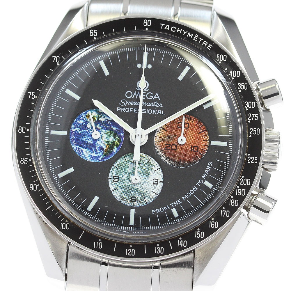 オメガ OMEGA 3577.50 スピードマスター フロム ザ ムーントゥ マーズ クロノグラフ 手巻き メンズ 良品 箱・保証書付き_867896【中古】
