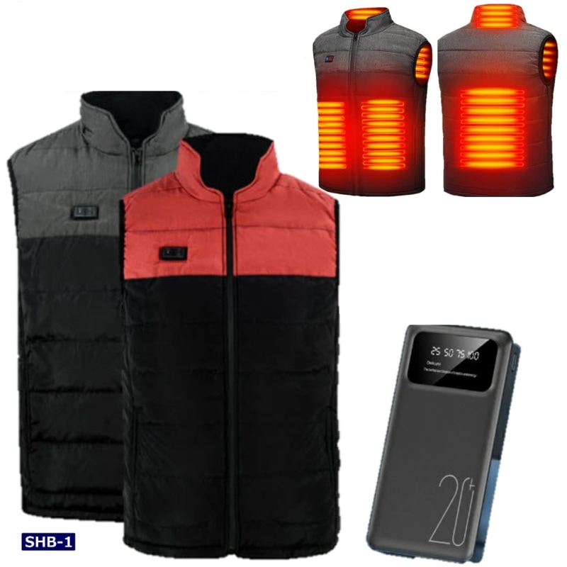 電熱ベスト さくら電子 ヒートベスト 30000ｍAhバッテリー付き SHB-1