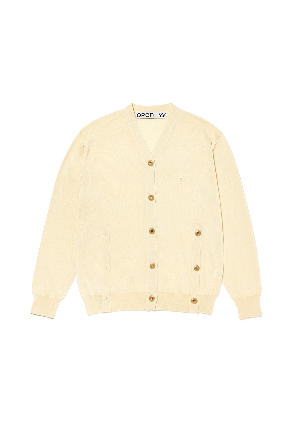 【OPEN Yy】 TWISTED PLACKET CARDIGAN : YELLOWカーディガン