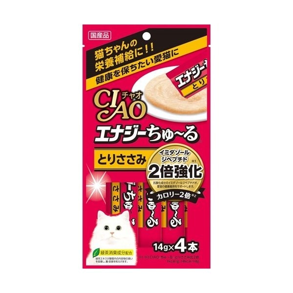 いなばペットフード チャオ ちゅ る エナジーちゅ る とりささみ 14gx4本 価格比較 価格 Com