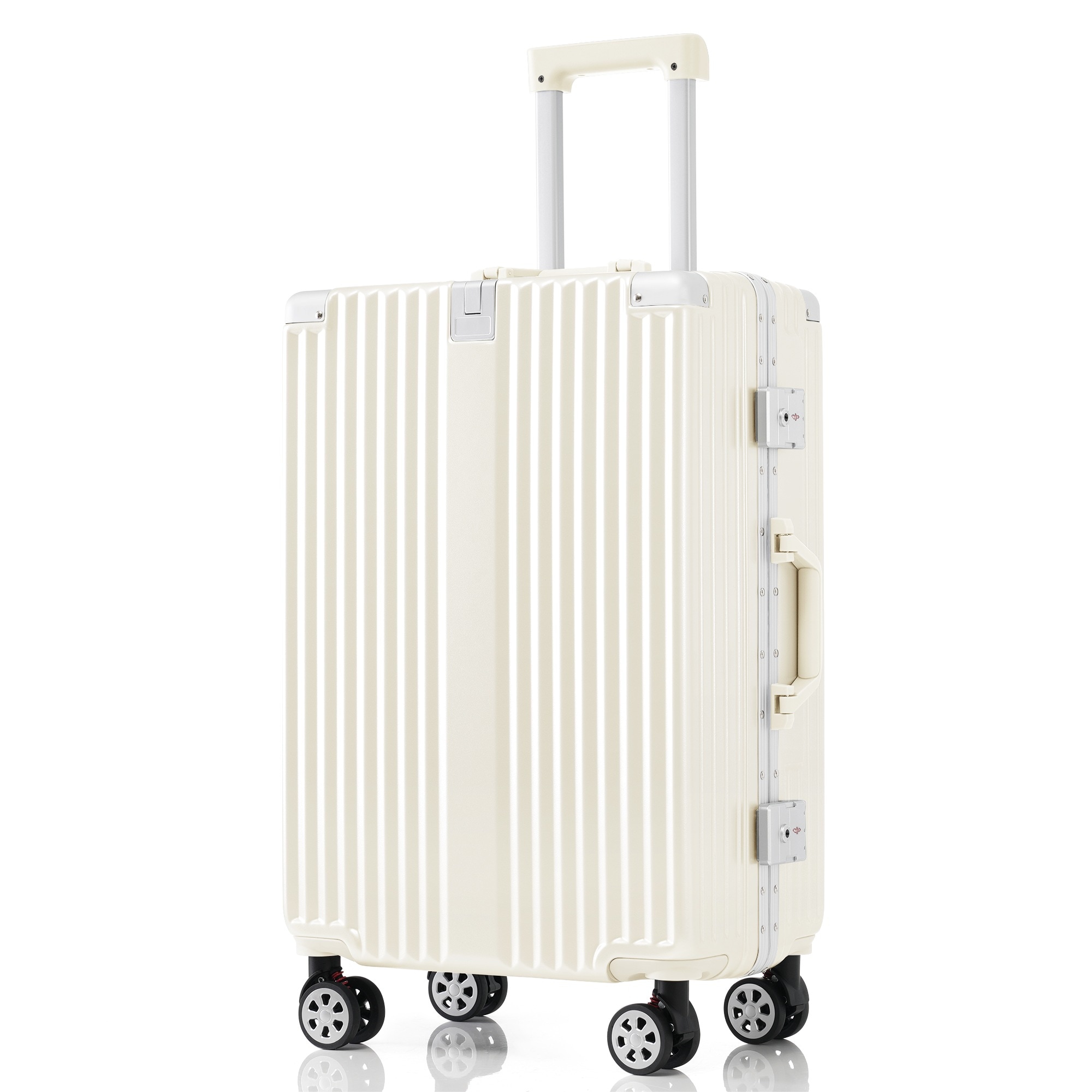 【2枚購入で100円OFF】スーツケース Sサイズ フレームタイプ 機内持ち込み キャリーケース キャリーバッグ アルミ USBポート付き カップホルダー フック式底足 ストッパー付き 軽量 おしゃれ