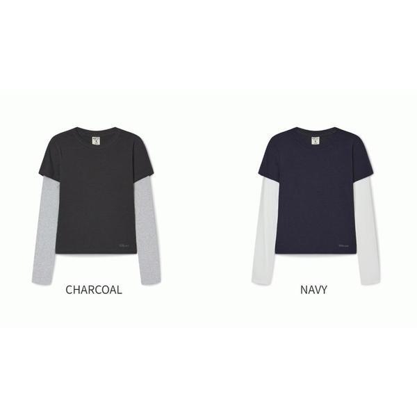 WHOAU レイヤード長袖Tシャツ WHLAG2384FSG