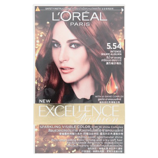 【国内配送】 L Oréal Paris Excellence Fashion 5.54 Intense Warm Auburn Hair Color ヘアカラー