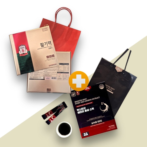 活気力 16本+ブースターショット 紅参スティック 100包 企画構成