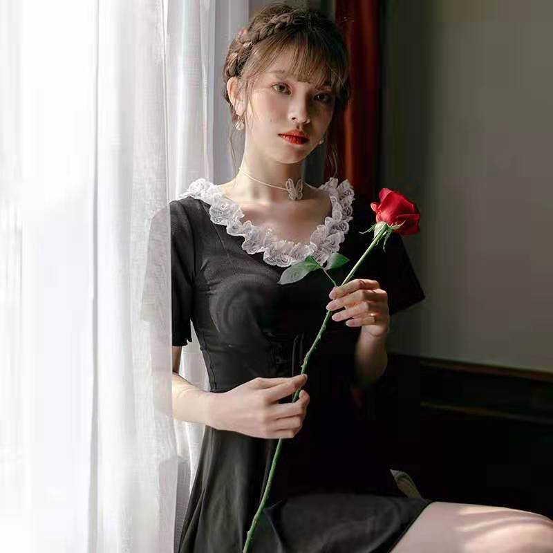 水着 ワンピース水着 ワンピース オフショルダー オフショル 体系カバー 二の腕カバー 半袖 レース