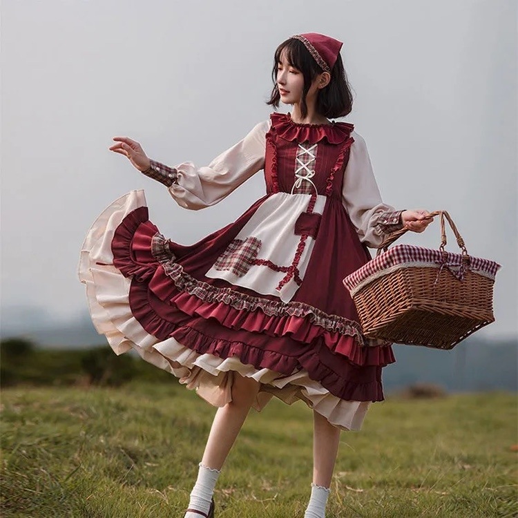 Lolita のマントスーツopワンピースプリンセススカート 二次元 文化祭 メイド服 コスプレ ハロウィン サンタ コスプレ クリスマス