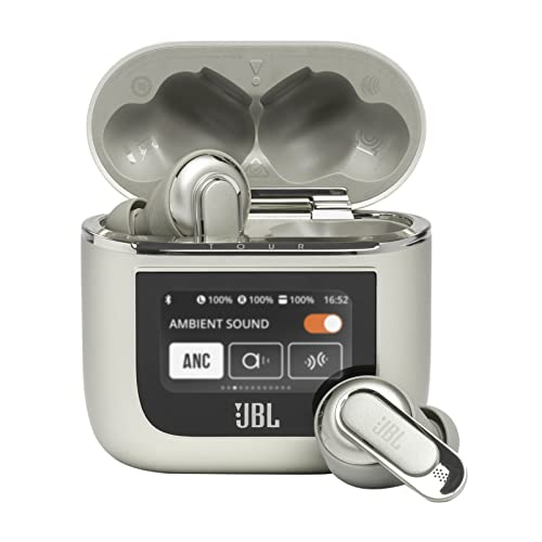 JBL TOUR PRO 2 ワイヤレスイヤホン bluetooth ハイブリッド ノイズキャンセリング/マルチポイント/IPX5/ワイヤレス充電対応/スマートタッチディスプレイ搭載/シャンパンゴール