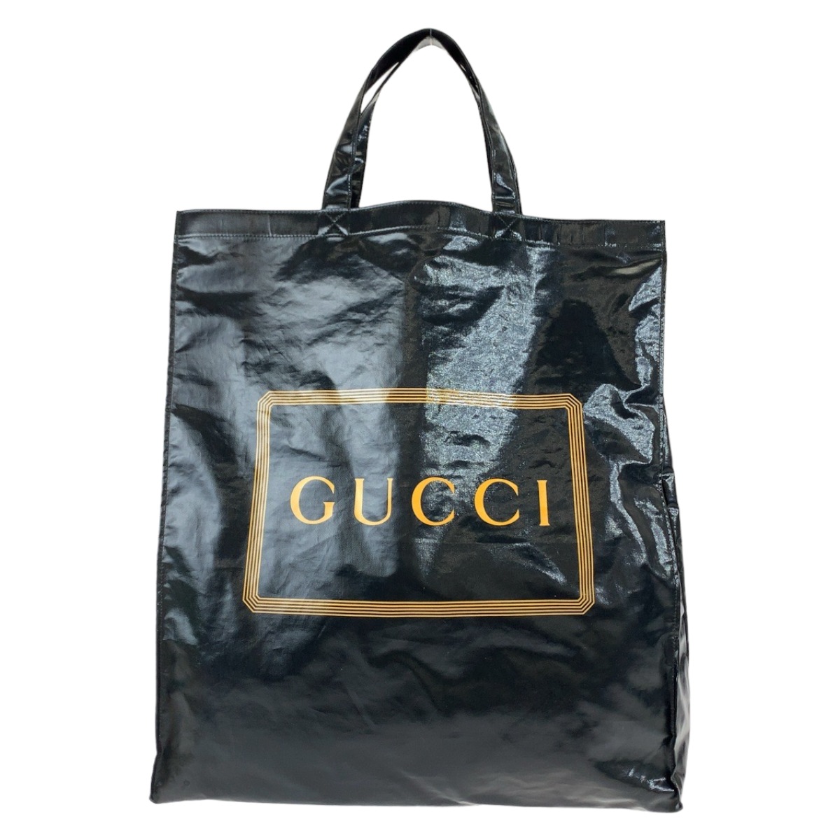 超美品 ブラック イエロー コーティングキャンバス 575140 トートバッグ ビジネスバッグ メンズ 603110