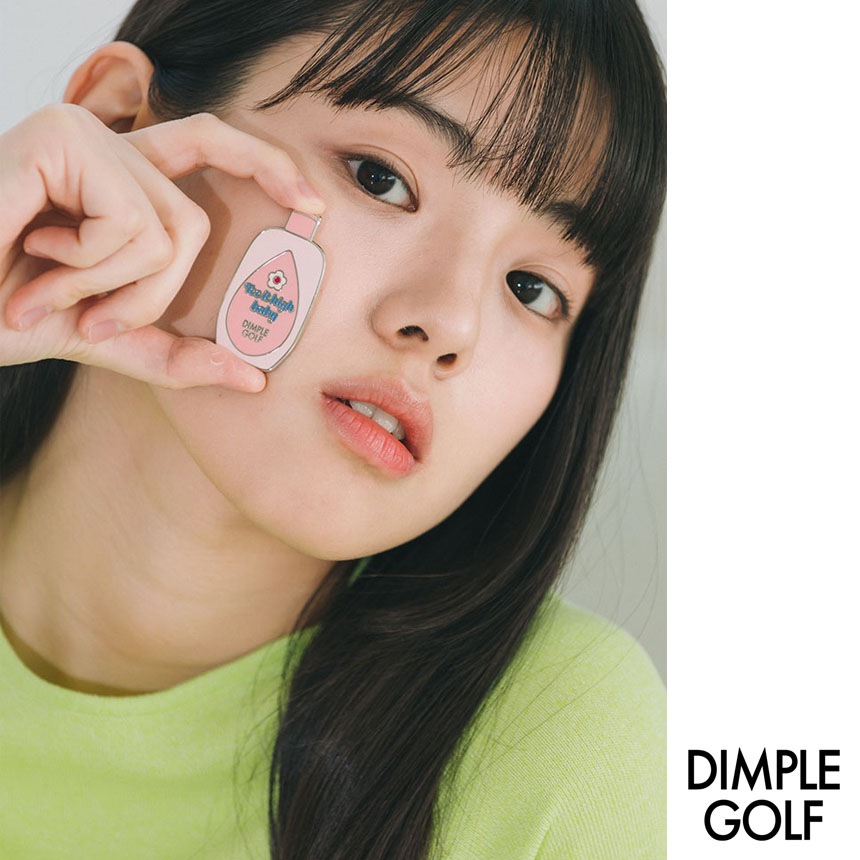 【DIMPLE GOLF】カワイイ PINK ベビーローション ボールマーカー+クリップセット Ball Marker with Clip
