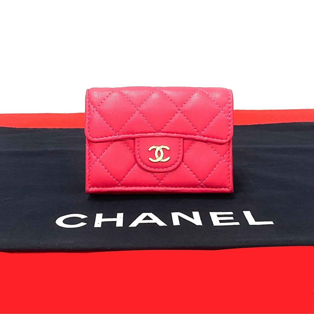 マトラッセ ココマーク三つ折り財布 ラムスキン ピンク 10719 58,795円