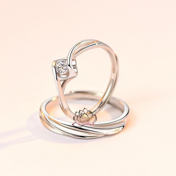 5A級 3D ペアーダイヤモンドリング 2セット シルバー リング サイズが自由に調整 誕生日プレゼント 女性 メンズ s925 結婚指輪 贈物 ペア czダイヤモンド 記念日 プレゼントフリーサイズ