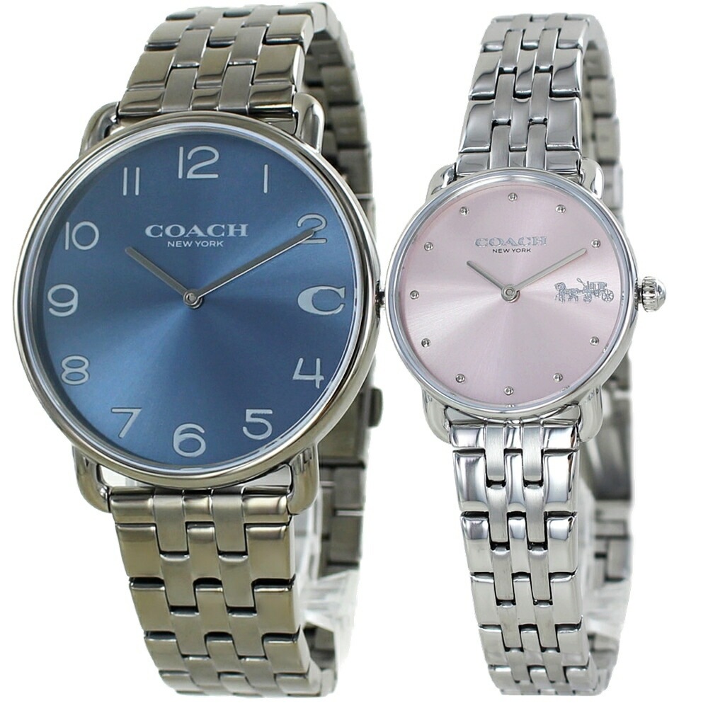 コーチ ペアウォッチ ペア腕時計 ステンレス ガンメタ シルバー エリオット 夫婦 カップル 両親 夫 妻 結婚記念日 誕生日プレゼント 男性 女性 結婚祝い サプライズ ペアギフト クリスマス プレ