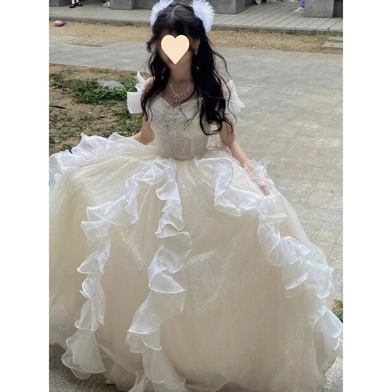 ドレス2025ライトガーゼホストチュチュスカートボーカルアートテスト大人ドレス