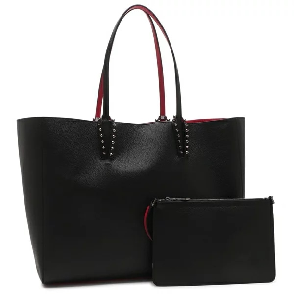 トートバッグ カバタ ポーチ付き ブラック レッド レディース 1255044 B078
