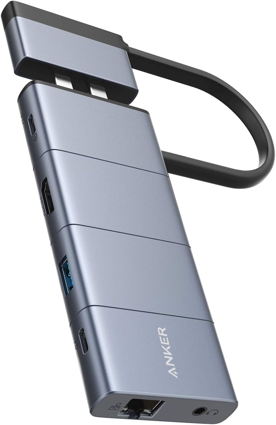 Anker PowerExpand 9-in-2 USB-C メディア ハブ 4K HDMIポート 100W PD対応 USB-Cポート 多機能USB-Cポート USB-Aポート 1Gbps
