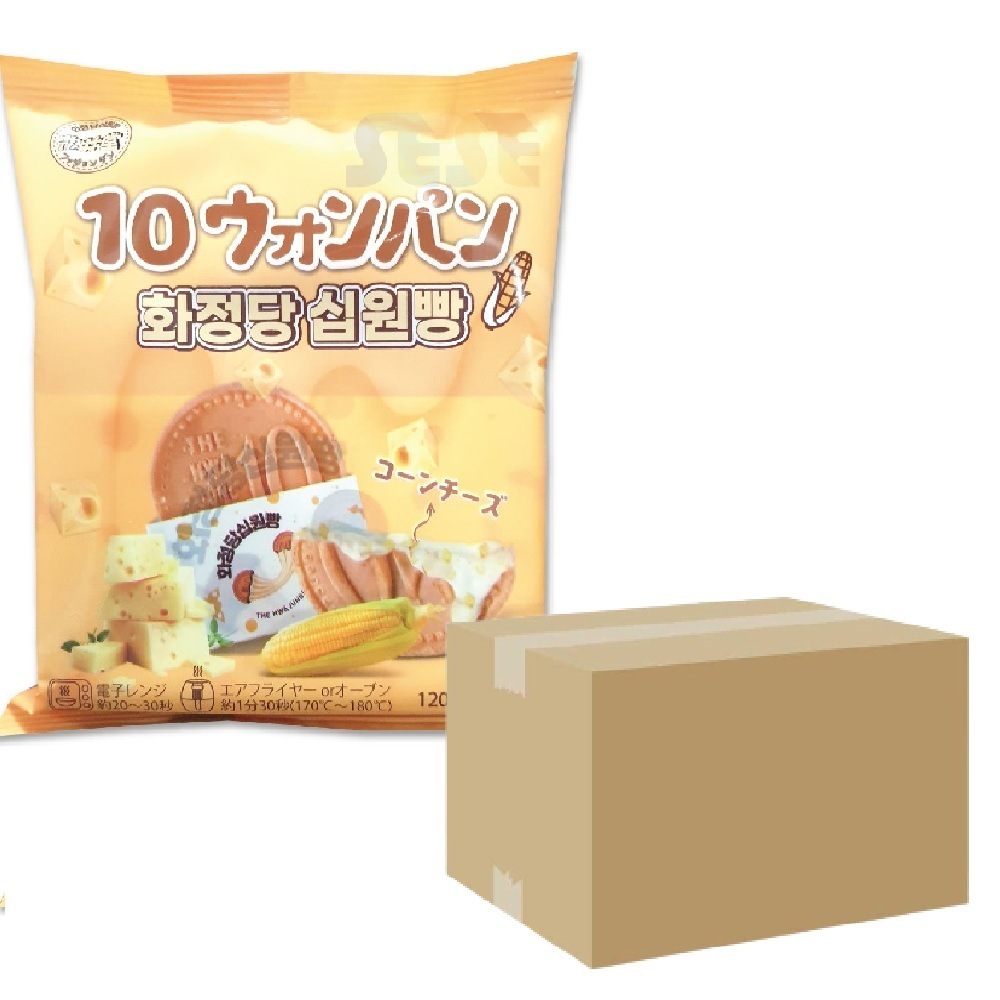 冷凍 花井堂 10ウォンパン コーンチーズ味 1BOX 箱売り 24袋セット 120g / 10えんパン 屋台お菓子 スイーツ